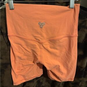 TNA Orange Bike Shorts High-Waisted Performance